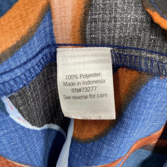 Nine West Blouse Womens XXL Button Up Geometric Career Flowy Top - Picture 12 of 16